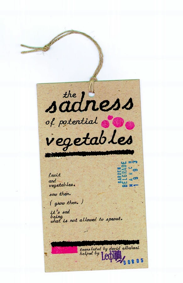 3 Seda Yildiz Sadness. A Set Of Poems Printed On Cardboards. 15 × 8,5cm, Screen Print, 1991 93